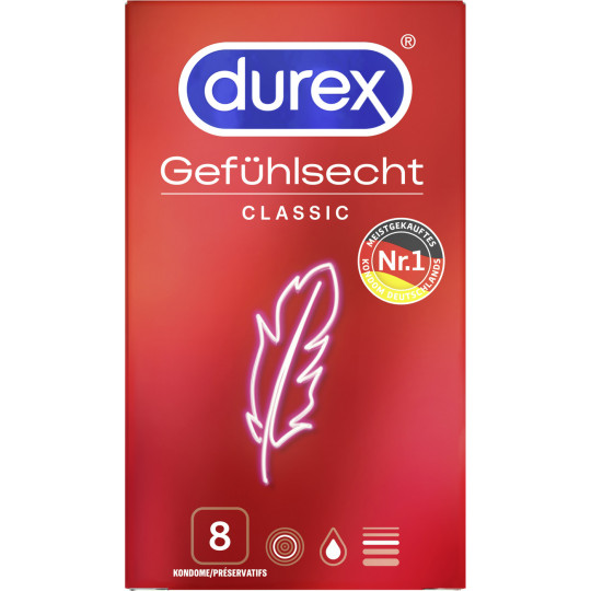 Durex Gefühlsecht Classic Kondome 8 Stück 