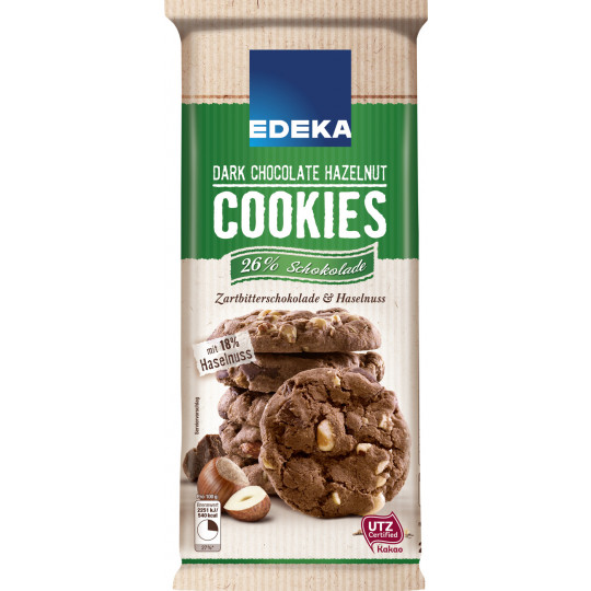 EDEKA Dark Chocolate & Hazelnut Cookies 200G 