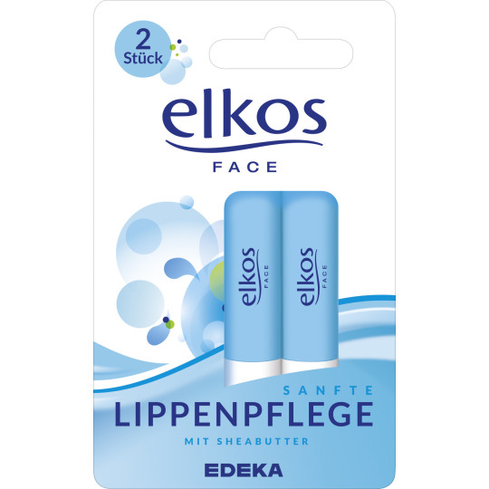 elkos Face sanfte Lippenpflege mit Sheabutter 2x 4,8G