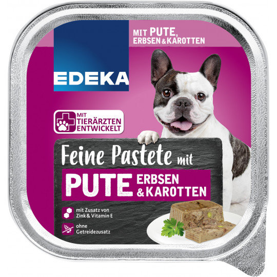 EDEKA Feine Pastete mit Pute, Erbsen & Karotten 300G 