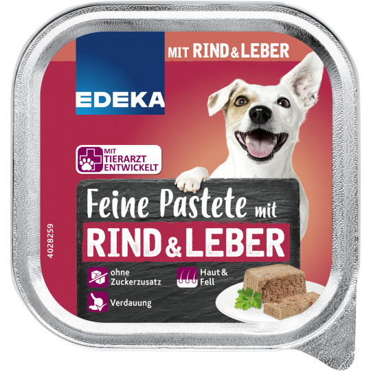 EDEKA Feine Pastete mit Rind & Leber 150G 