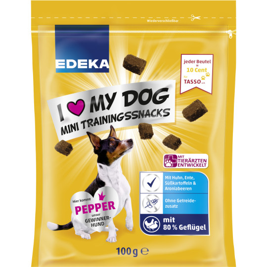 EDEKA I Love My Dog Mini Trainingsnacks 100G 