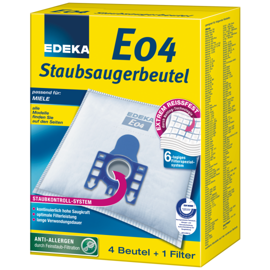 EDEKA Staubsaugerbeutel E04 4ST