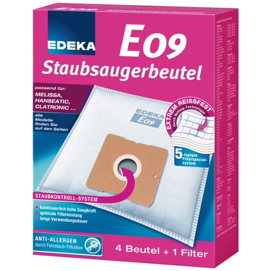 EDEKA Staubsaugerbeutel E09 4ST
