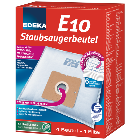 EDEKA Staubsaugerbeutel E10 4ST