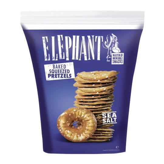 Elephant Baked Squeezed Pretzels Meersalz 80G