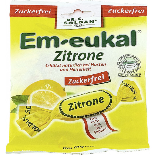 Em-Eukal Zitrone Hustenbonbons zuckerfrei 75G 