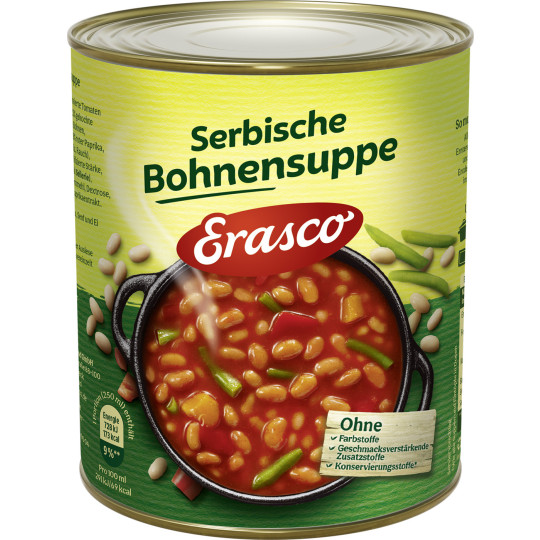 Erasco Serbische Bohnensuppe 750ML 