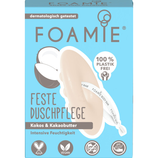 Foamie Feste Duschpflege Kokos & Kakaobutter 80G 