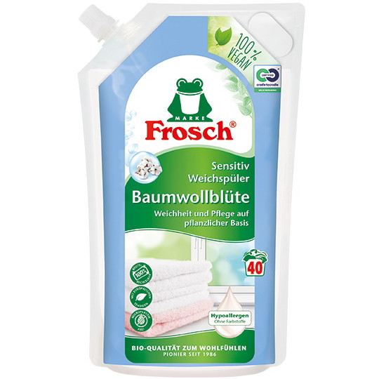 Frosch Sensitiv Weichspüler Baumwollblüte 1L 40WL