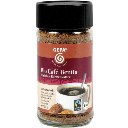 GEPA Fairtrade Bio Instant Café Benita 100 g 