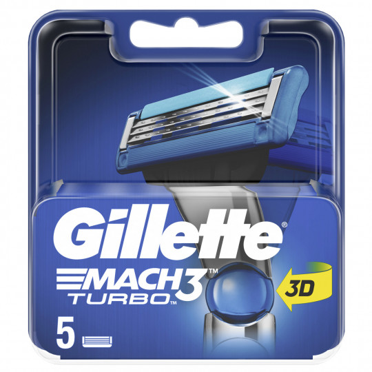 Gillette Mach3 Turbo Rasierklingen 5 Stück 