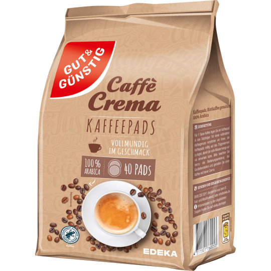 EDEKA24 | Gut & Günstig Kaffeepads Caffe Crema 40ST 280G