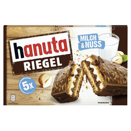 Ferrero Hanuta Riegel Milch & Nuss 5ST 172,5G 