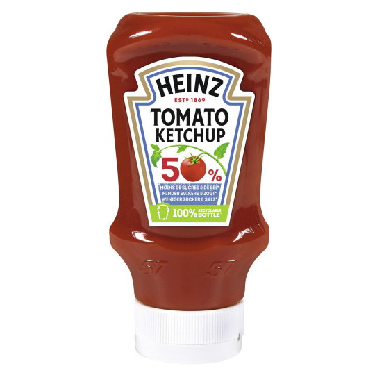 Heinz Tomato Ketchup 50% weniger Zucker & Salz 500ML 