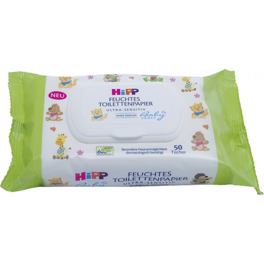Hipp Babysanft feuchtes Toilettenpapier 50 Blatt 