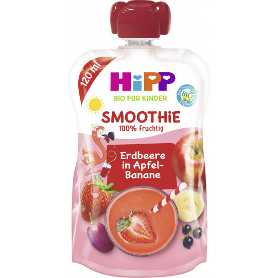 Hipp Bio Smoothie Mix Sonst Nix Rote Früchte in Apfel-Banane 120 ml 