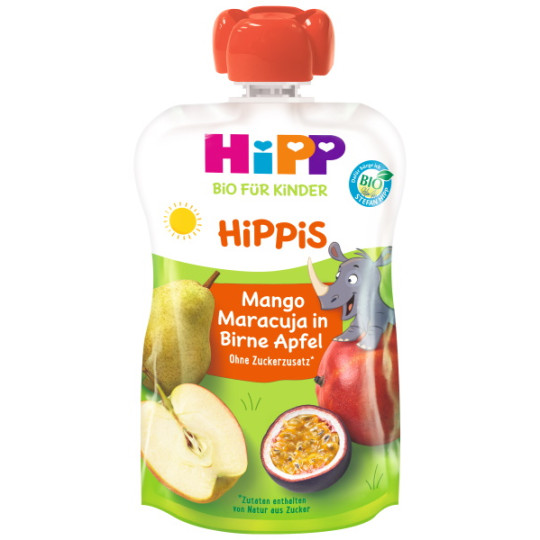 Hipp Bio Hippis Mango-Maracuja in Birne-Apfel 100G