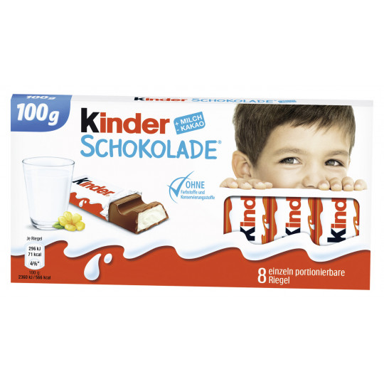 Kinder Schokolade 8ST 100G 