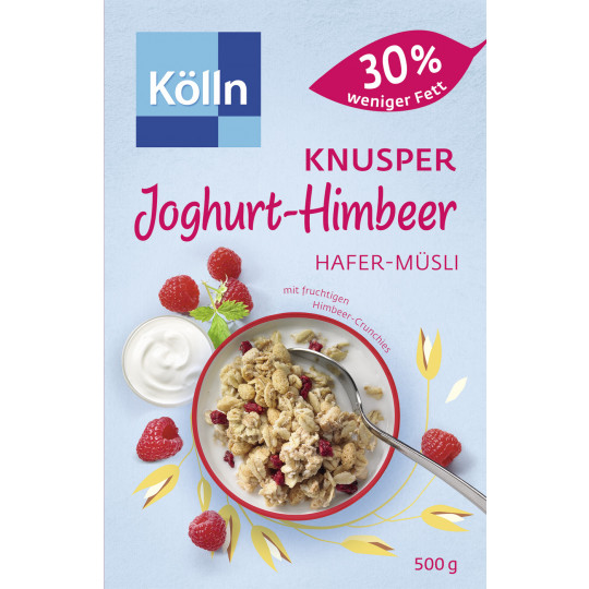 EDEKA24 | Kölln Müsli Knusper Joghurt Himbeer 30% weniger Fett 500G