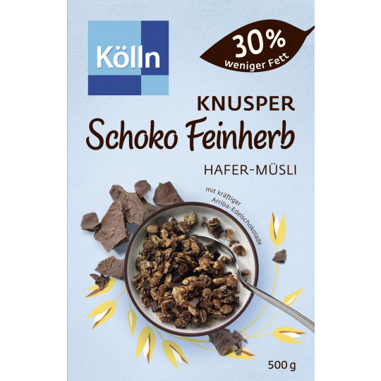 Kölln Müsli Knusper Schoko Feinherb 30% weniger Fett 500G 