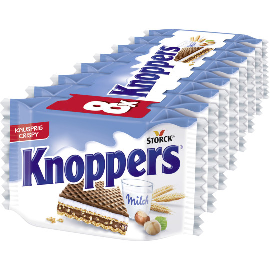 Knoppers Milch-Haselnuss-Schnitte 8ST 200G 