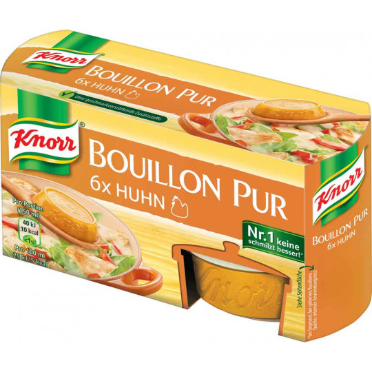Knorr Bouillon Pur Huhn 6ST 168G 