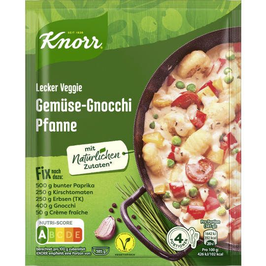 Knorr Lecker Veggie Gemüse-Gnocchi Pfanne 28G  MHD 03.2023 