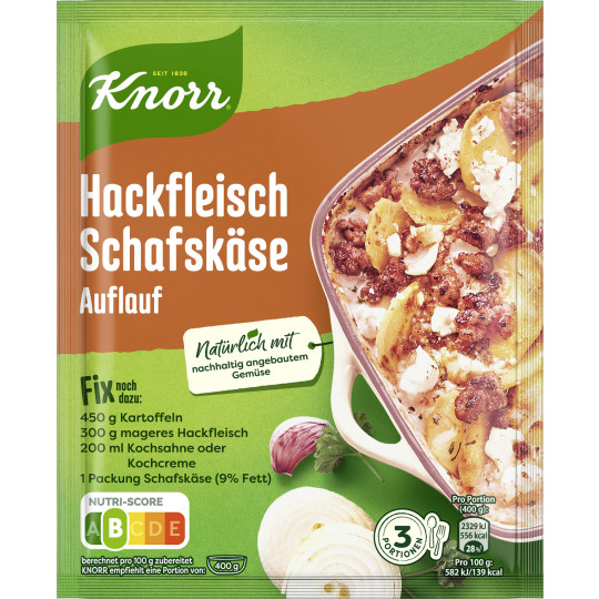 Knorr Fix Hackfleisch Schafskäse-Auflauf 43G 