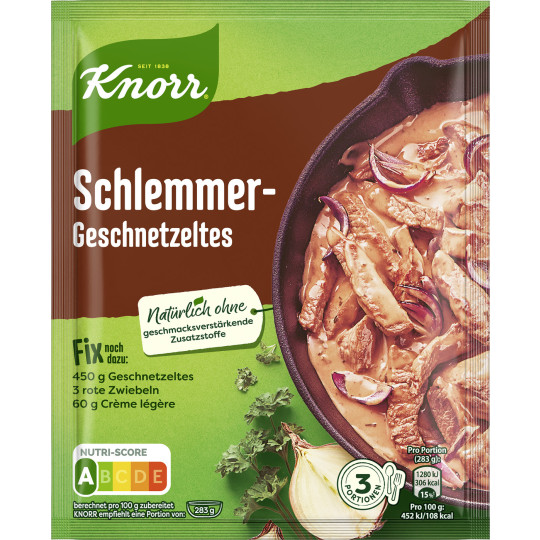 Knorr Fix für Schlemmer Geschnetzeltes 43G 