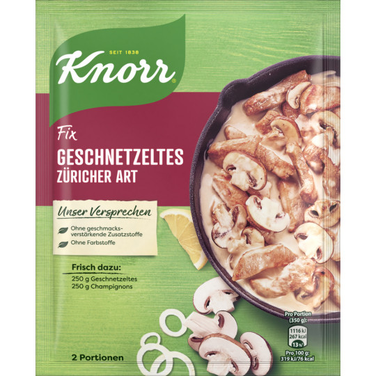 Knorr Fix Geschnetzeltes Züricher Art 36G 
