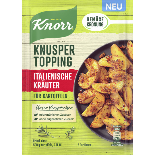 Knorr Knusper Topping Italienische Kräuter für Kartoffeln 40G 