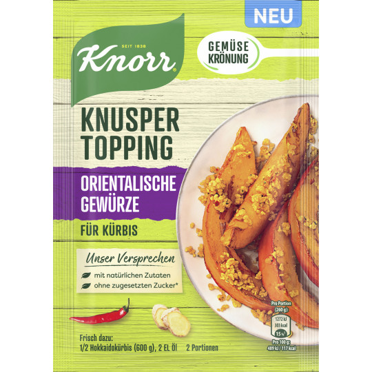 Knorr Knusper Topping Orientalische Gewürze für Kürbis 40G 