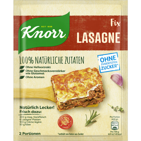 Knorr Natürlich Lecker Lasagne 43G 