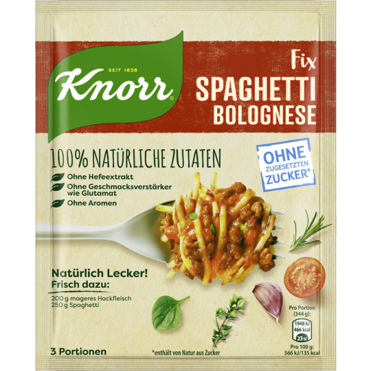 Knorr Natürlich Lecker Spaghetti Bolognese 38G 