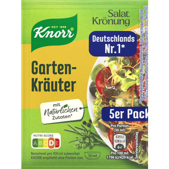 Knorr Salatkrönung Gartenkräuter 5ST 