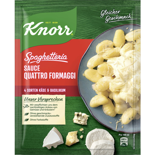 Knorr Spaghetteria Sauce Quattro Formaggi ergibt 250ML 