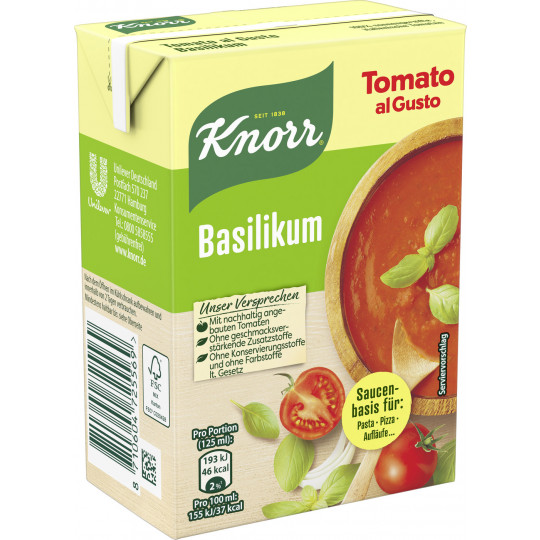 Knorr Tomato al Gusto Basilikum 370G 