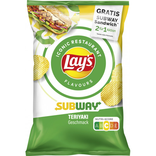 Lay's Chips Subway Teriyaki Geschmack 150G 