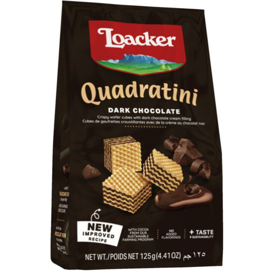 Loacker Quadratini Dark Chocolate 125G 