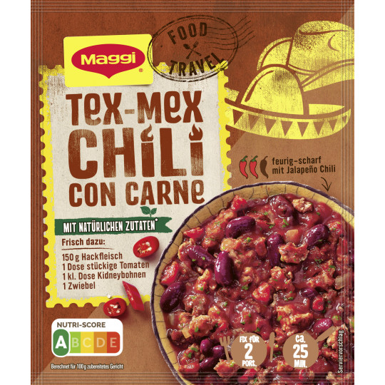 Maggi Food Travel Tex-Mex Chili Con Carne 30G  MHD 03.2023 