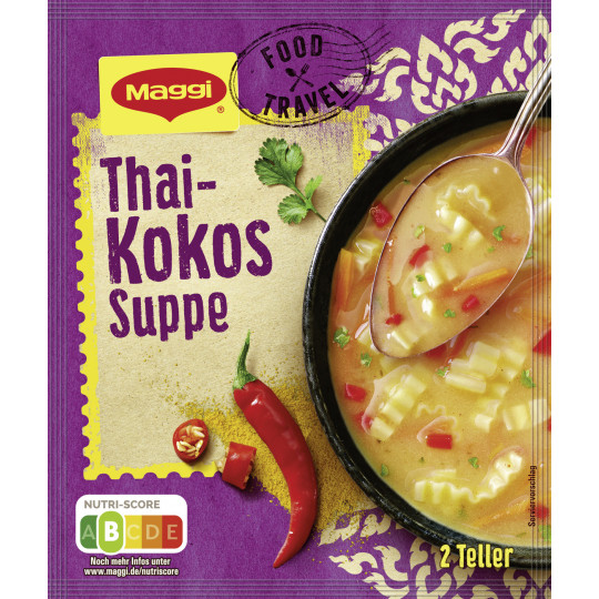Maggi Food Travel Thai-Kokos Suppe ergibt 500ML 