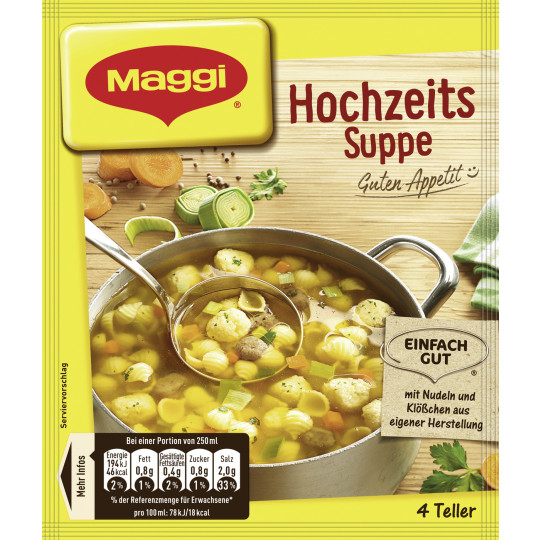 Maggi Guten Appetit! Hochzeits Suppe ergibt 1L