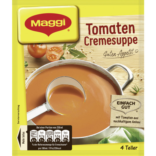 Maggi Guten Appetit! Tomaten Cremesuppe ergibt 1L 
