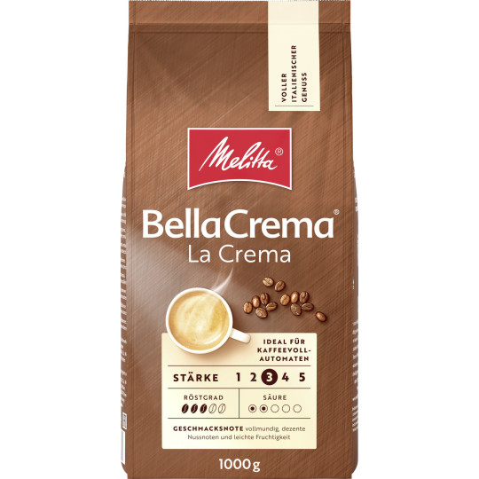 Melitta BellaCrema Kaffee LaCrema ganze Bohnen 1kg 
