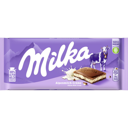Milka Alpenmilch-Creme Schokolade 100G 