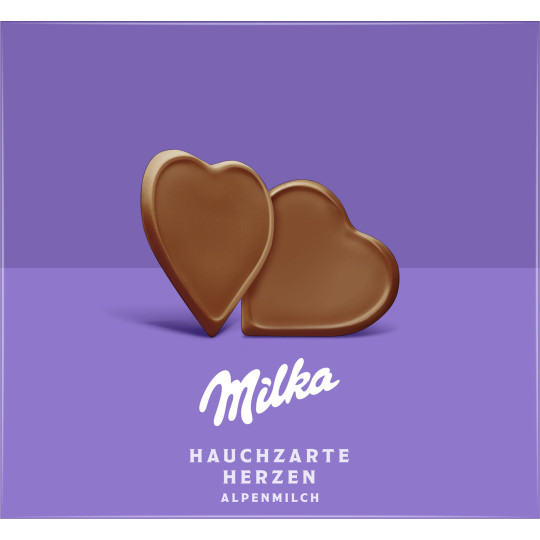 Milka I Love Milka Hauchzarte Herzen Alpenmilch-Schokolade 130G 