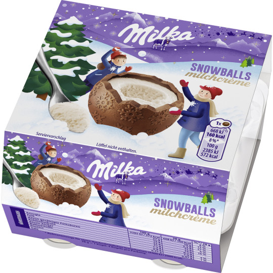 Milka Snow Balls Milchcreme 112G 