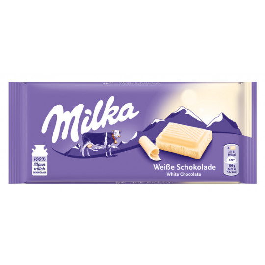 Milka Weisse Schokolade 100G Tafel 