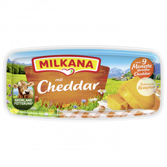 Milkana Schmelzkäse mit Cheddar 48% Fett 190G 
